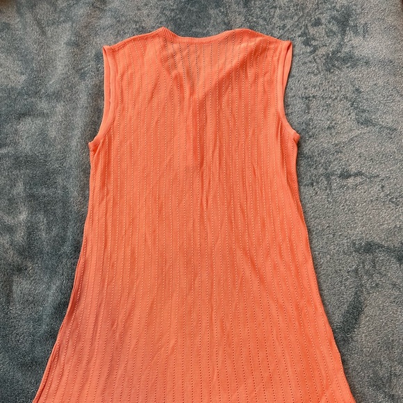 60s 70s Vintage Sleeveless Knit Button Down - Picture 3 of 7